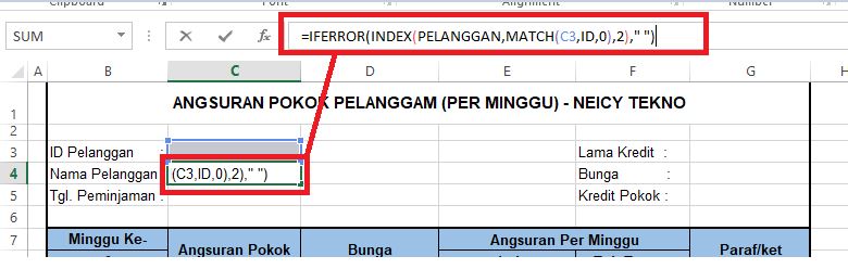 Rumus Excel untuk menampilkan data dari sheet lain