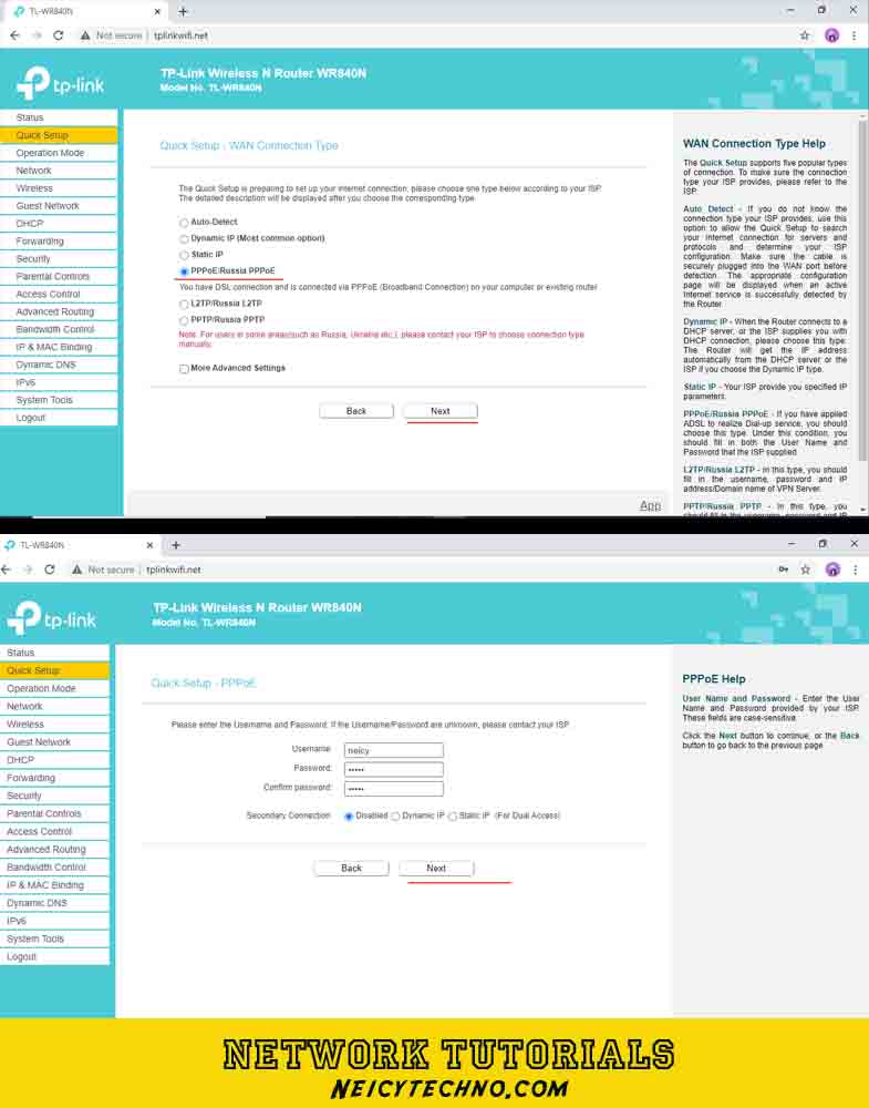 Setting PPPoE Username Clienr
