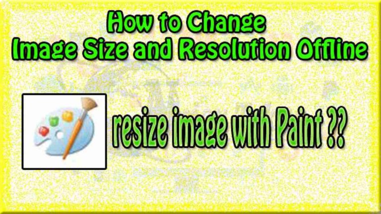 How to Change Image Size and Resolution Offline
