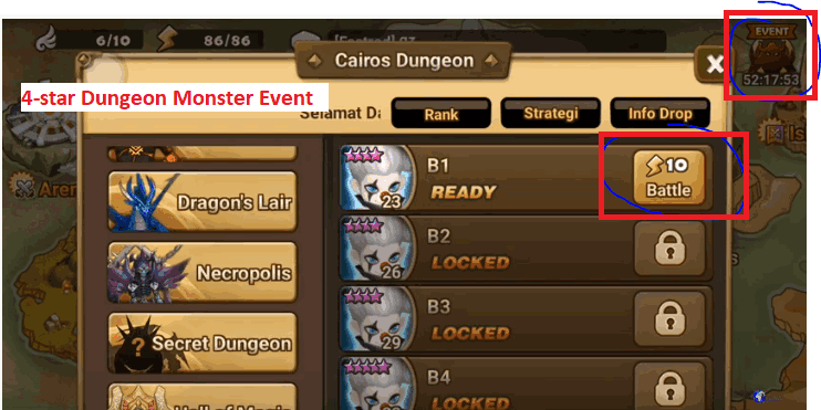 Method 2: Also take advantage of the 4-star Dungeon Monster Event