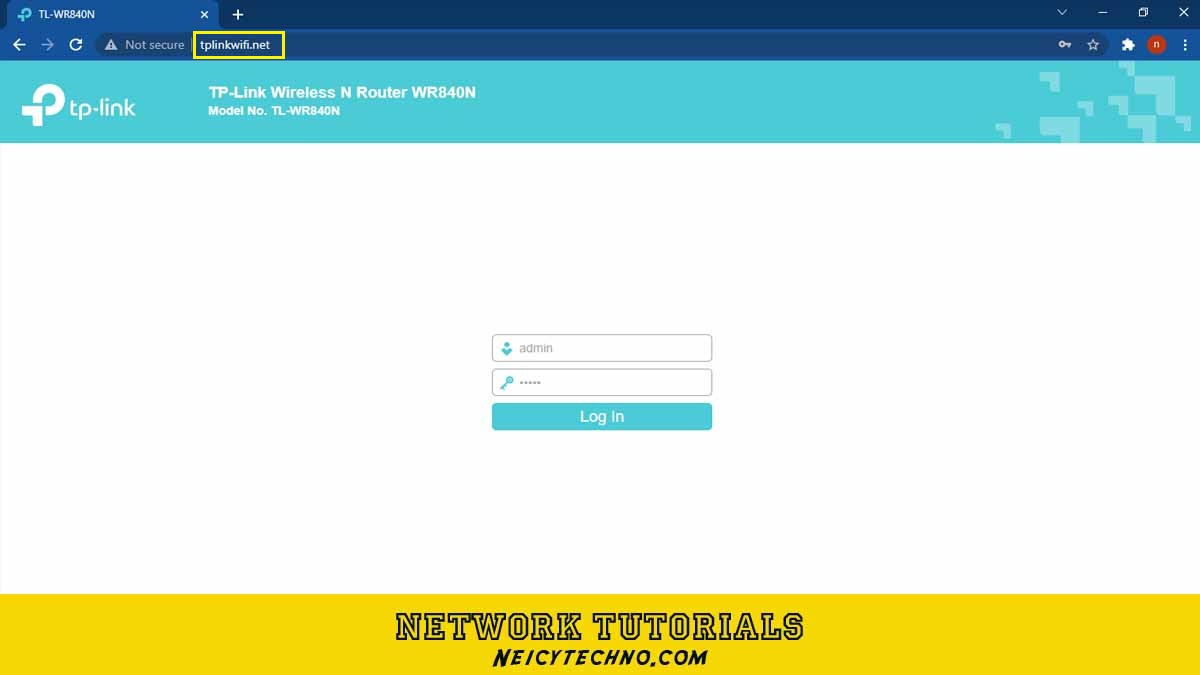 Login localhost tplink