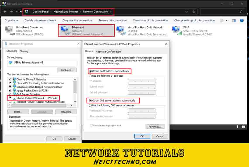 setting ip dhcp di komputer client