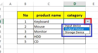 Drop-down List