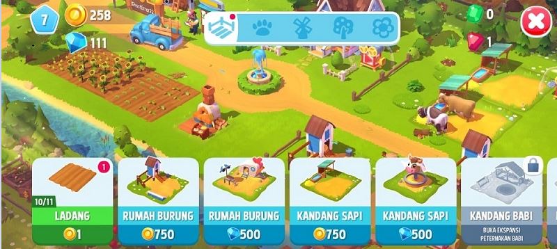 Menata perkebunan dan peternakan di game FarmVille 3