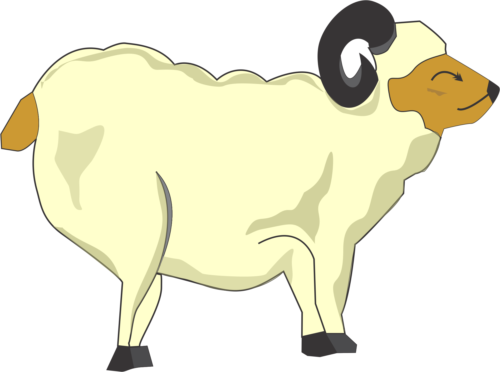 First Sheep Vector - Standing Sheep