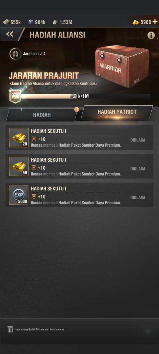Aliansi terbaik Game Warpath