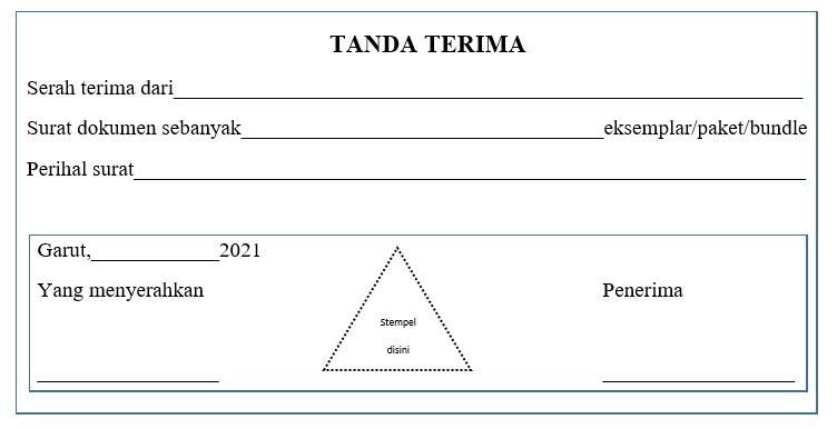 Contoh Dokumen Tanda Terima