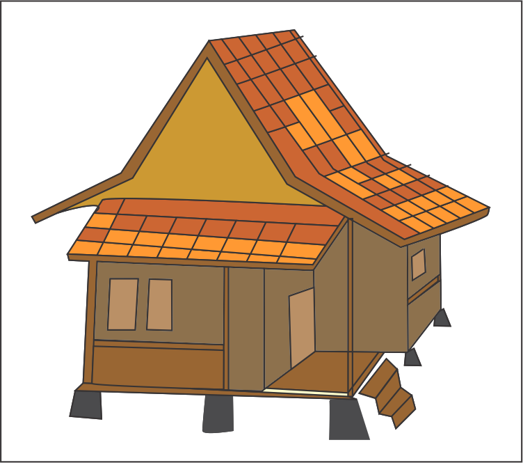 Rustic Square House Design