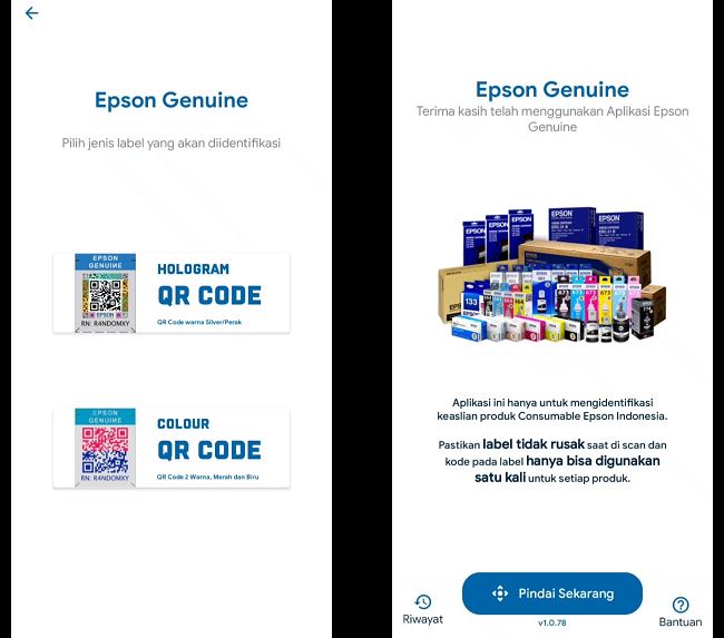 Barcode Tinta Epson ORI