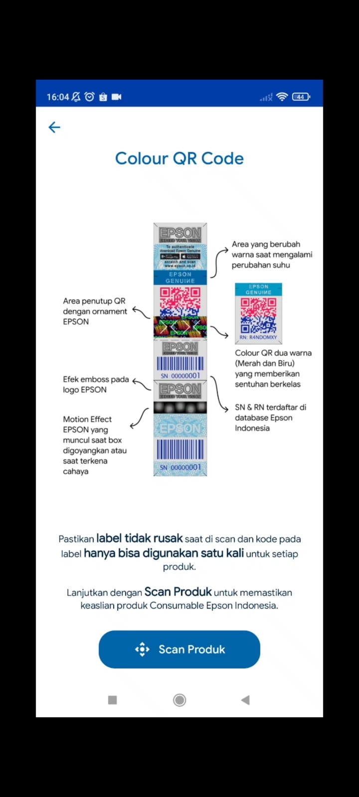Informasi Produk Tinta Epson ORI