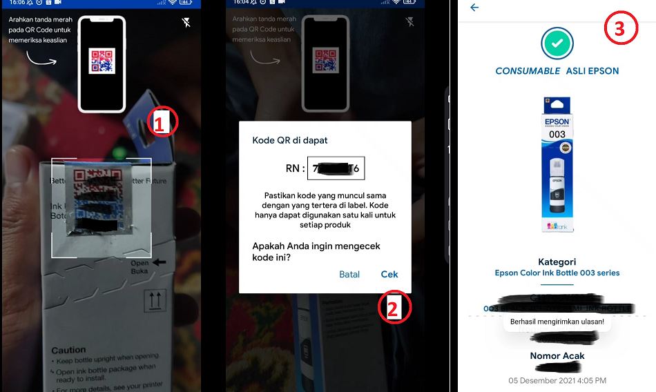 Cara membuktikan keaslian tinta epson