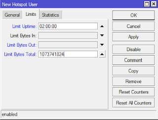 limitasi user hotspot