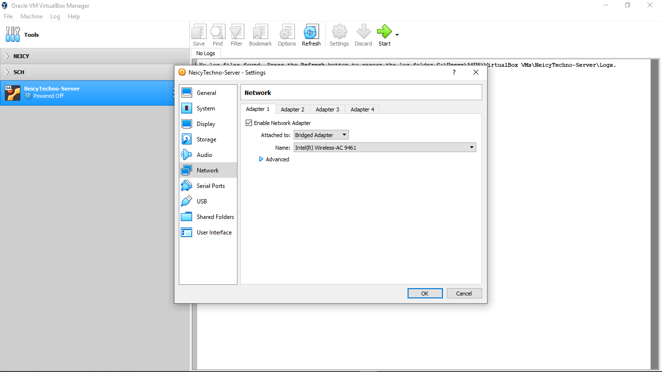 Bridge Adapter VirtualBox