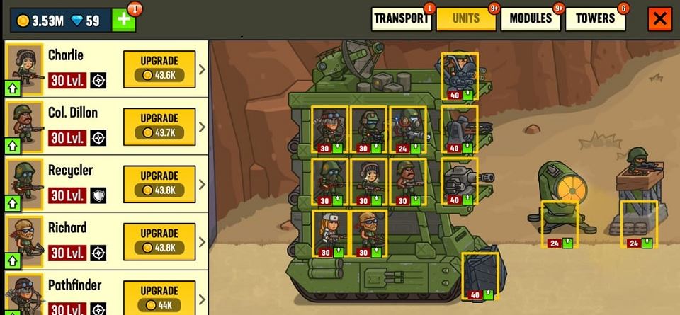 Trik Meningkatkan kekuatan pasukan di Game WWD