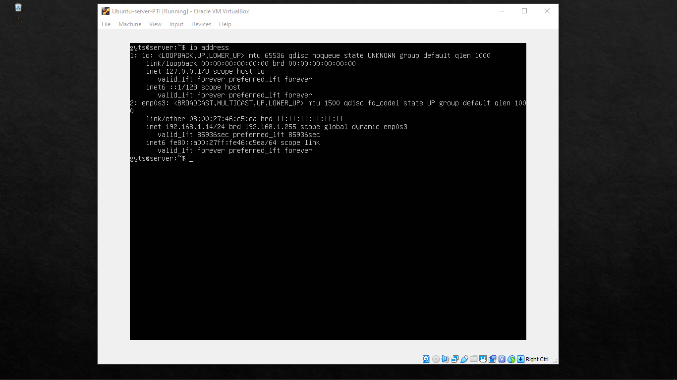 perintah menampilkan alamat ip address ubuntu server