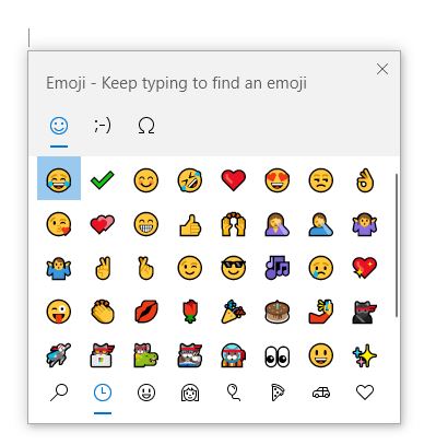 Windows + . Emoji