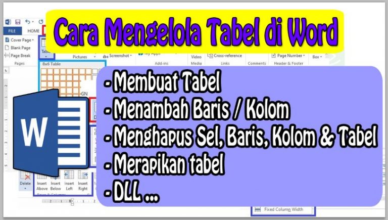Cara Merapikan Tabel di Word | Mengelola Tabel