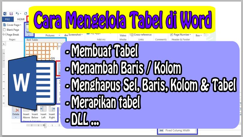 Cara Merapikan Tabel di Word | Mengelola Tabel