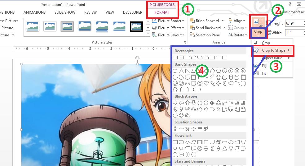 Cara Mudah Menggabungkan Gambar dengan Shapes di PowerPoint