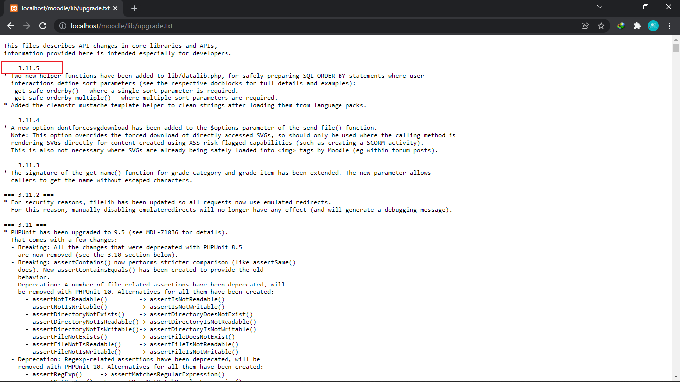 Cara Mengatahui Versi moodle