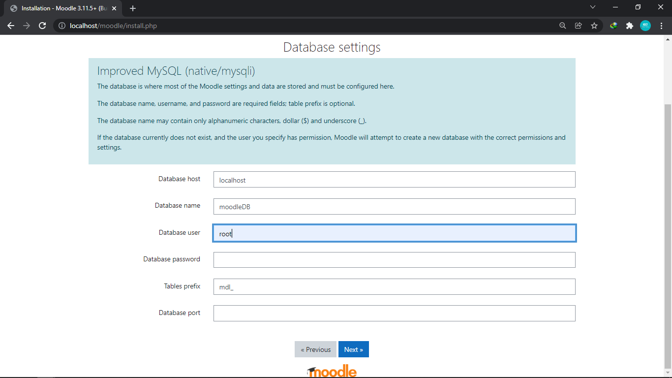 Setting moodle data directory