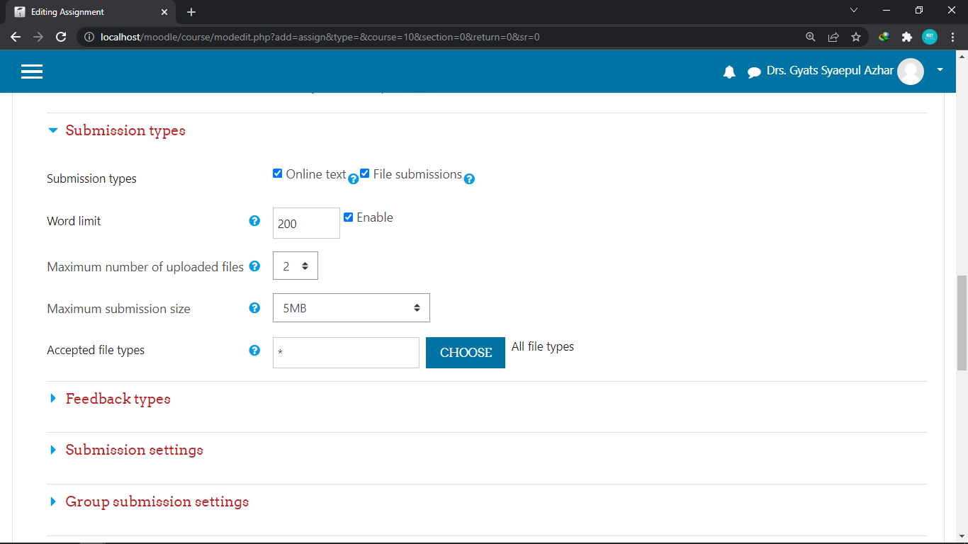 mengelola modul assigement moodle 3
