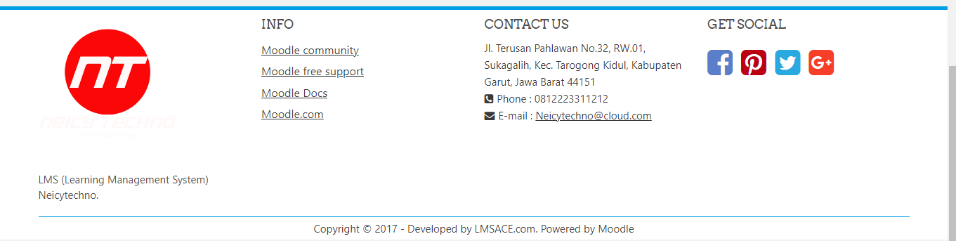 modifikasi footer lms moodle