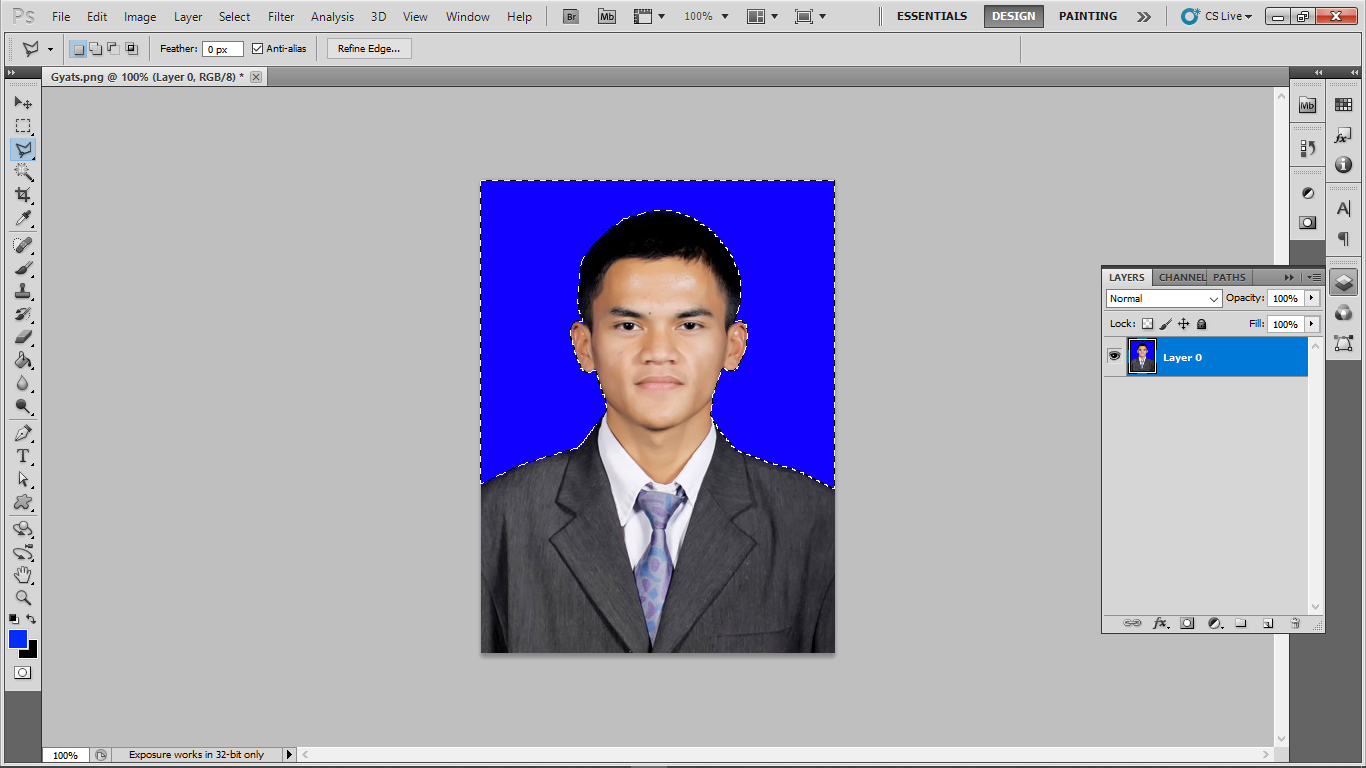 Menggunakan Polyginal Lasso Tool