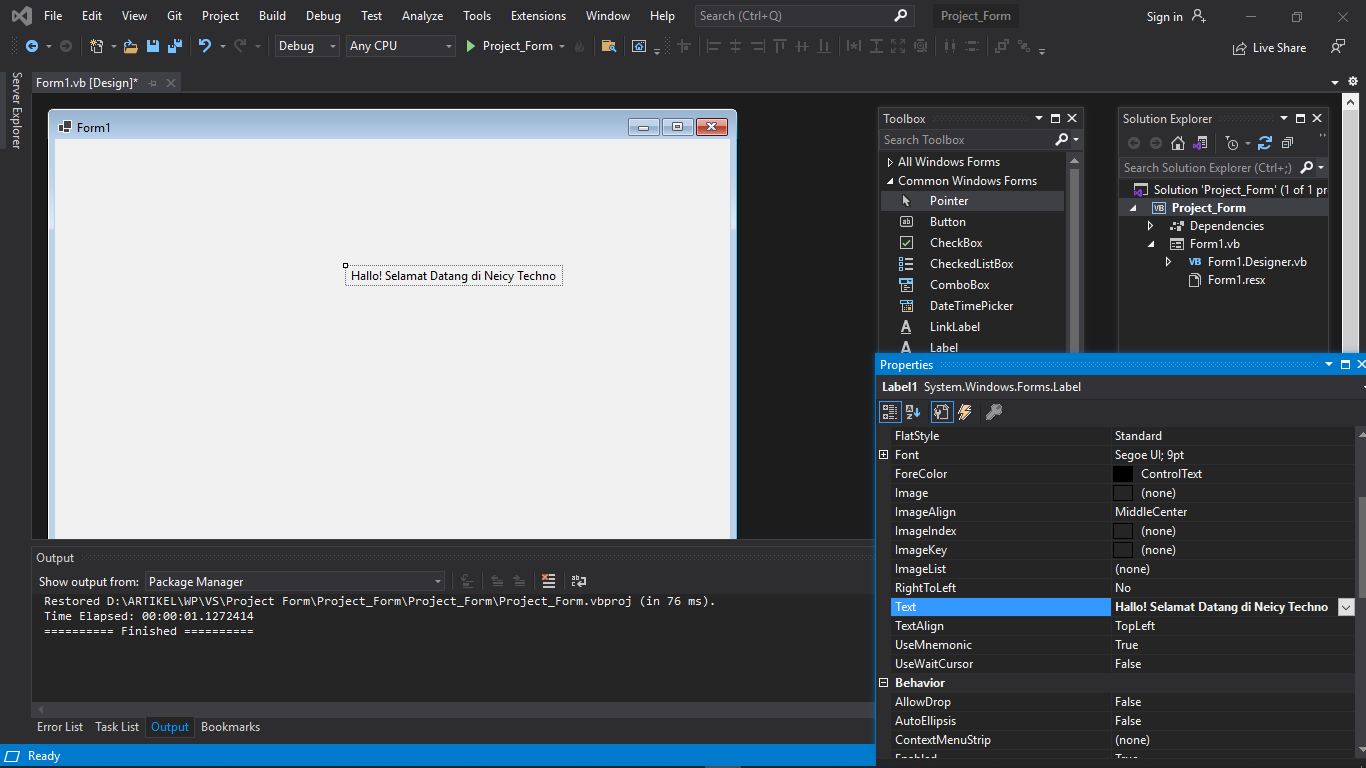 edit text label vba