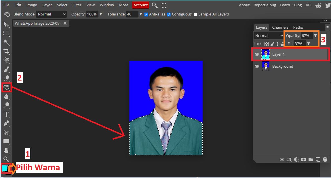 Cara Mengubah Warna Baju di Foto Secara Online