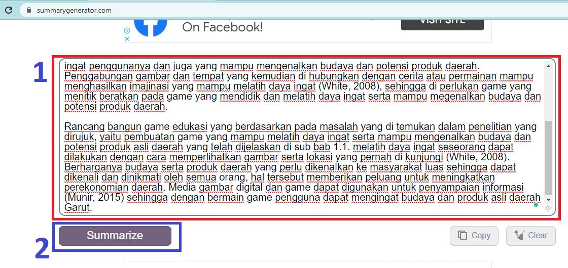 Cara Membuat Kesimpulan Otomatis Secara Online Menggunakan Summary Generator