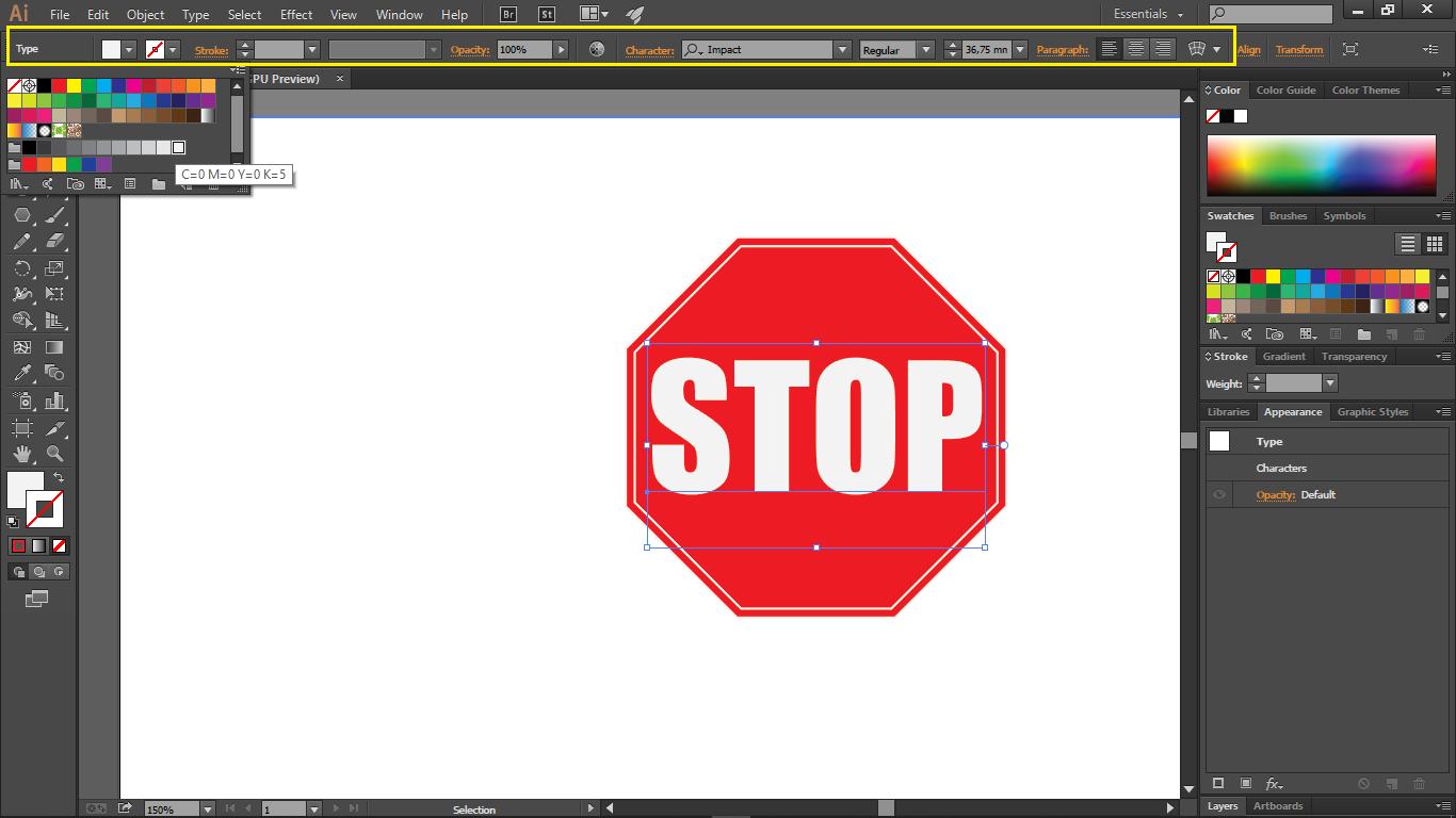 Cara Membuat Rambu Lalu Lintas Menggunakan Adobe Illustrator 5
