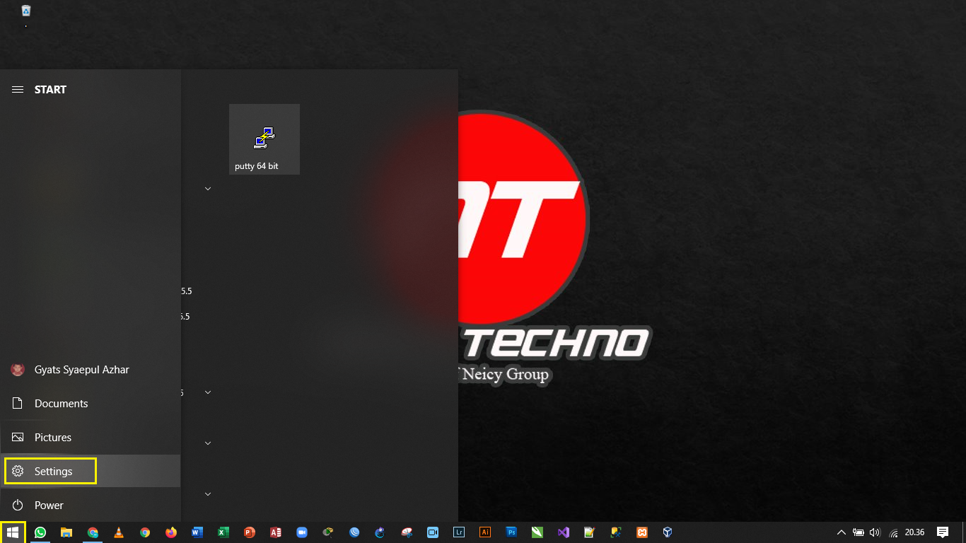 Menu Pengaturan Windows
