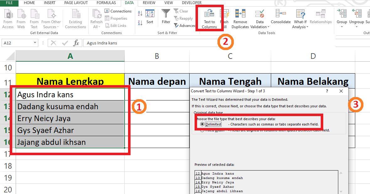 Cara Memisahkan Isi Sel Menjadi Beberapa Baris di Microsoft Excel
