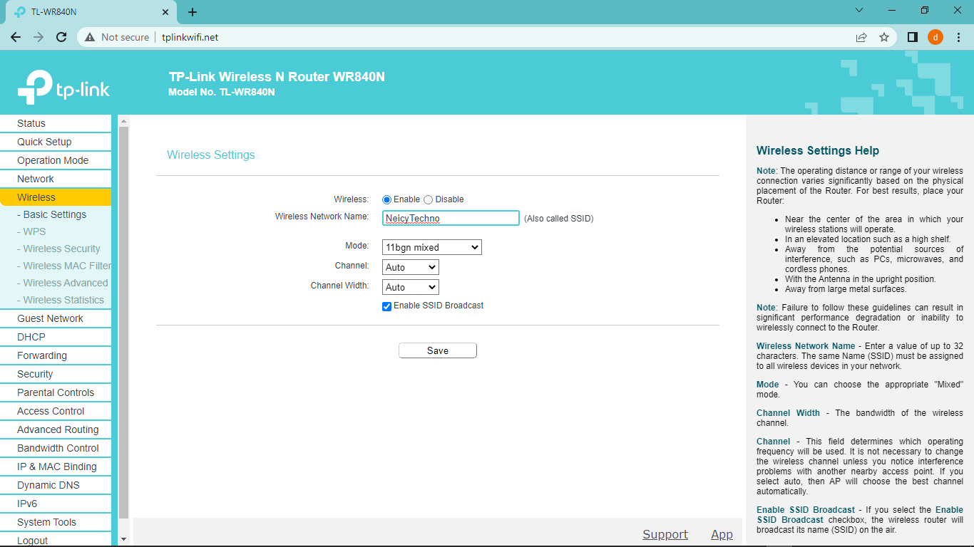 Mengganti SSID Tplink Wr840n