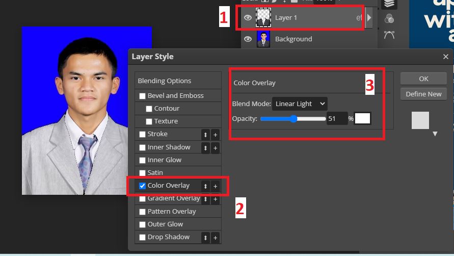 Mengganti warna baju di android