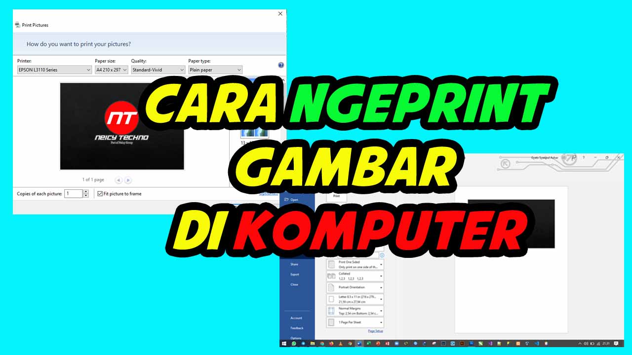 Cara Ngeprint Gambar di Komputer
