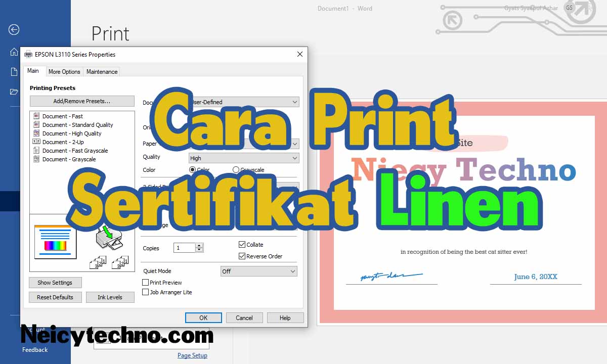 Cara Ngperint Sertifikat