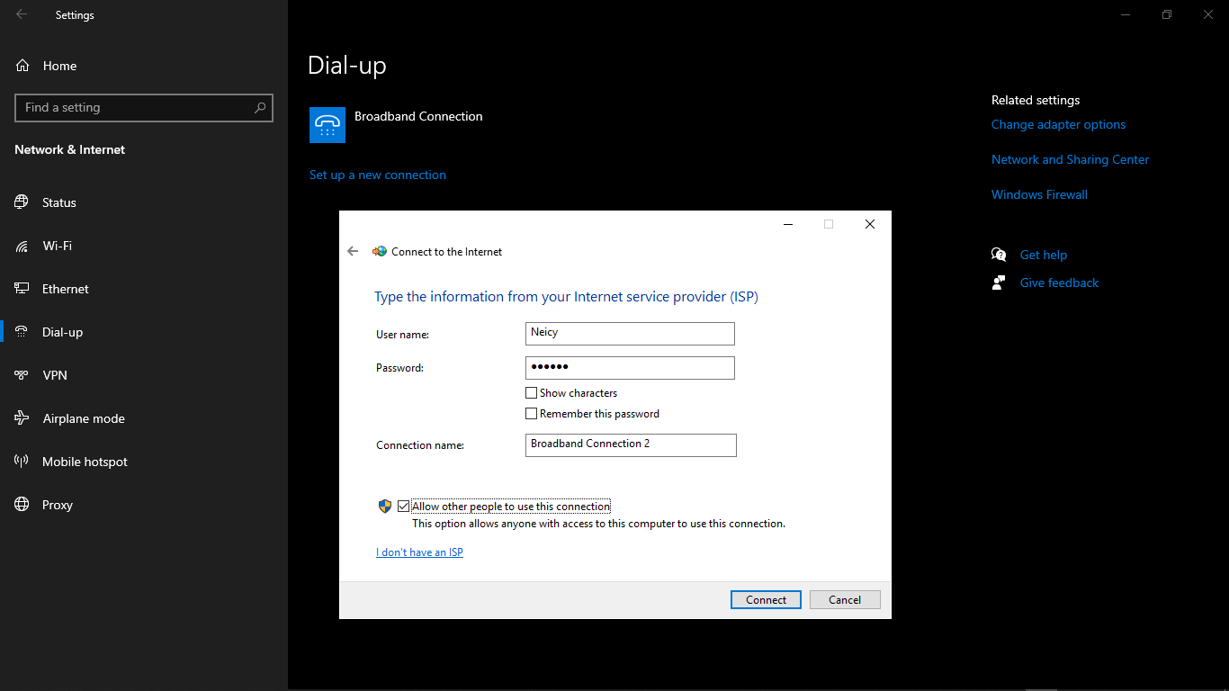 Dial-up PPPoE Client pada komputer