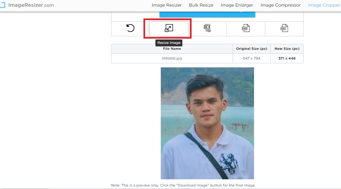 Crop Foto online