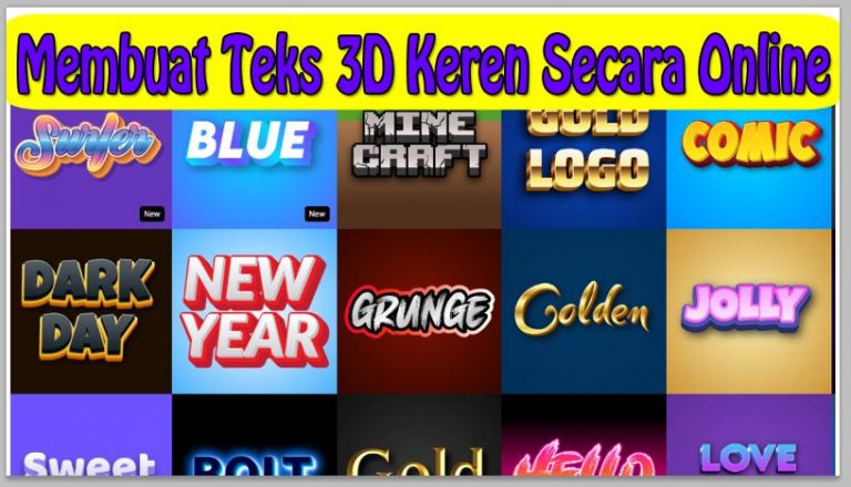 Cara Membuat Teks 3D Keren Secara Online