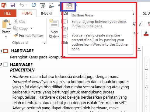 Outline View PowerPoint