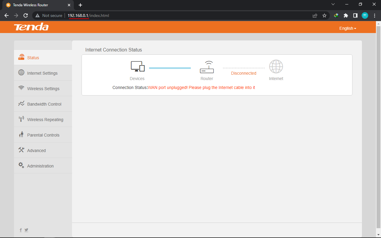 localhost tenda menggunakan alamat ip