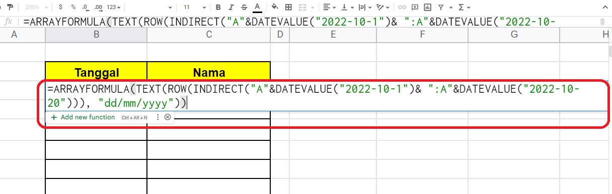 Cara Membuat Tanggal Berurutan Secara Otomatis di Google Sheet / Spreadsheet