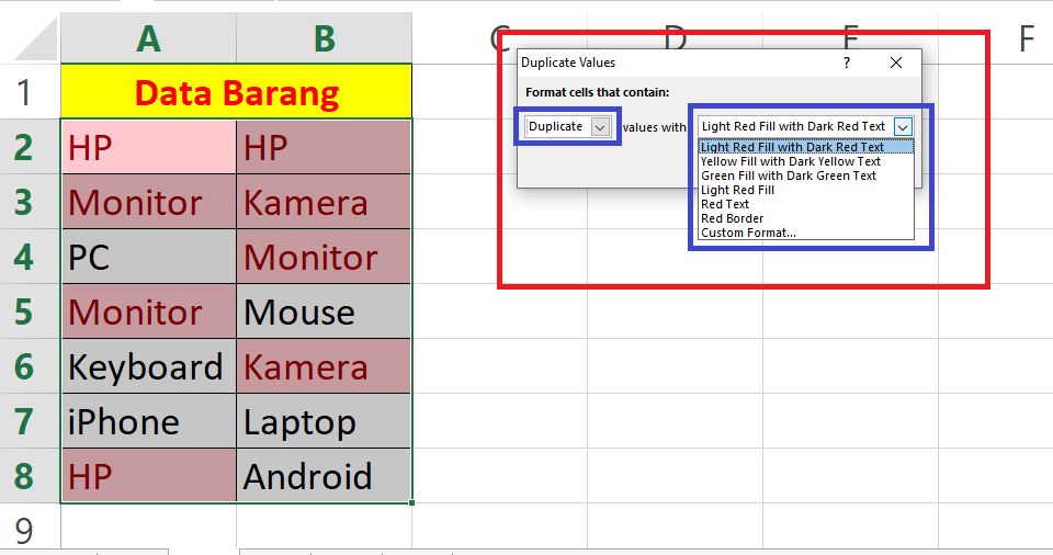 Cara Menandai Data Duplikat di Excel Cara Menandai Data Duplikat di Excel