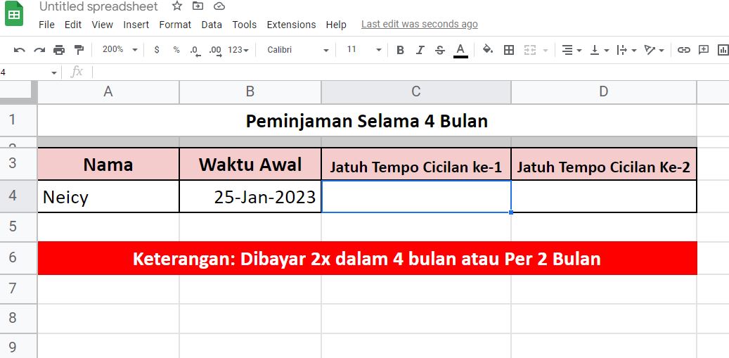 Cara Menghitung Tanggal Jatuh Tempo di Spreadsheet / Google Sheet