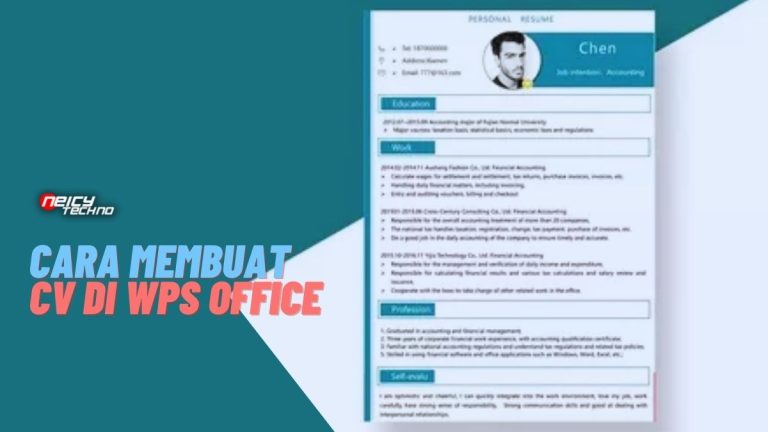 Cara Membuat CV di WPS Office