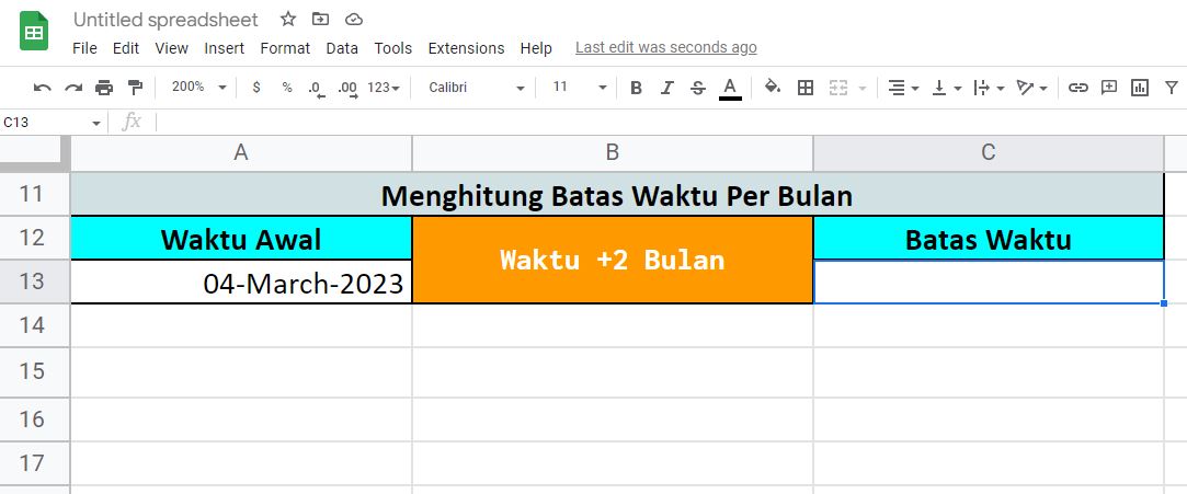 Cara Membuat Batas Waktu di Google Sheet