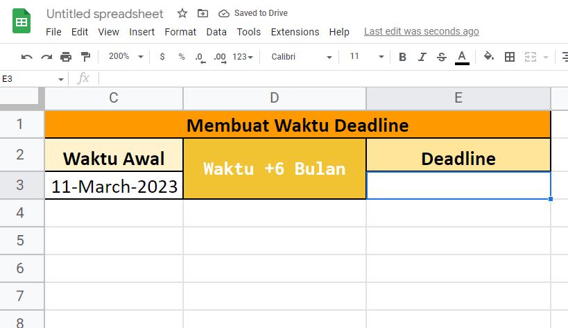 Cara Membuat Deadline Per Bulan di Spreadsheet