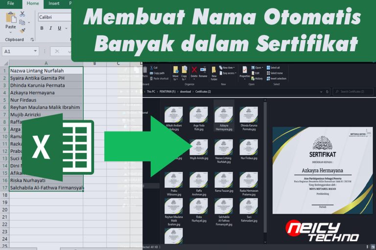 Langkah Mudah Membuat Nama Otomatis Banyak dalam Sertifikat